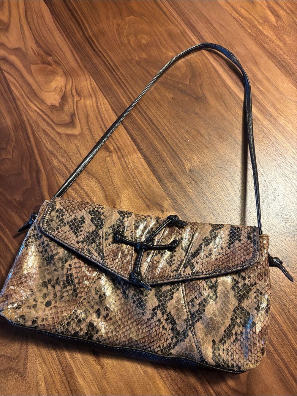 Falchi by Falchi Faux Snakeskin Purse